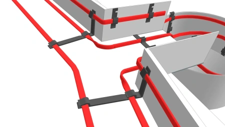 Зажим RX/3В (КМ/3В) для крепления греющего кабеля в водосборном лотке