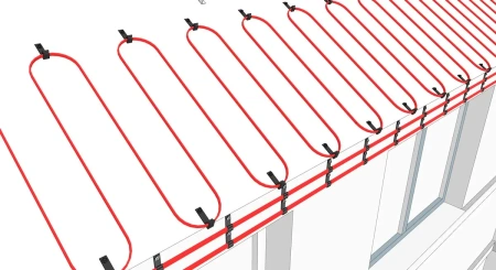 Зажим RX/У для крепления греющего кабеля на капельник, ендова, резервуар