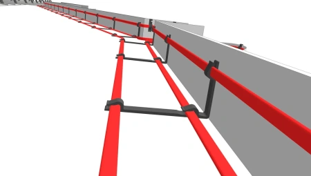Зажим RX/3В (КМ/3В) для крепления греющего кабеля в водосборном лотке
