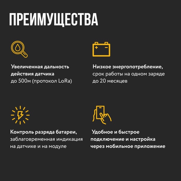 Беспроводной датчик протечки воды STAHLMANN R868